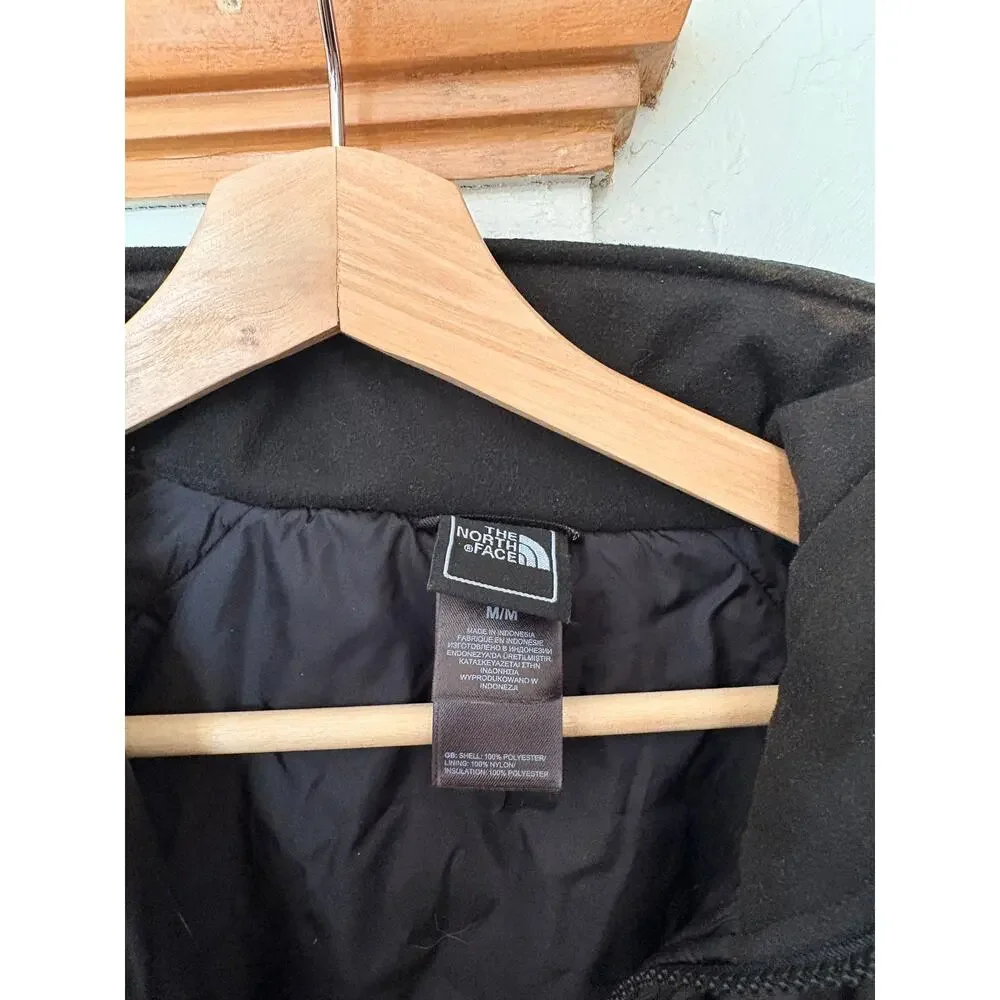 The North Face Insulated Jacket Black Full Zip Nylon Coat Lightweight Size M
